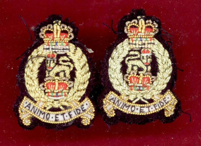 Adjutant General's Corps Officer's bullion collar badges