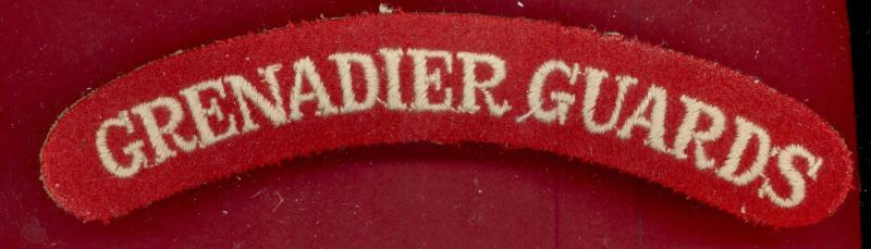 Grenadier Guards WW2 cloth shoulder title