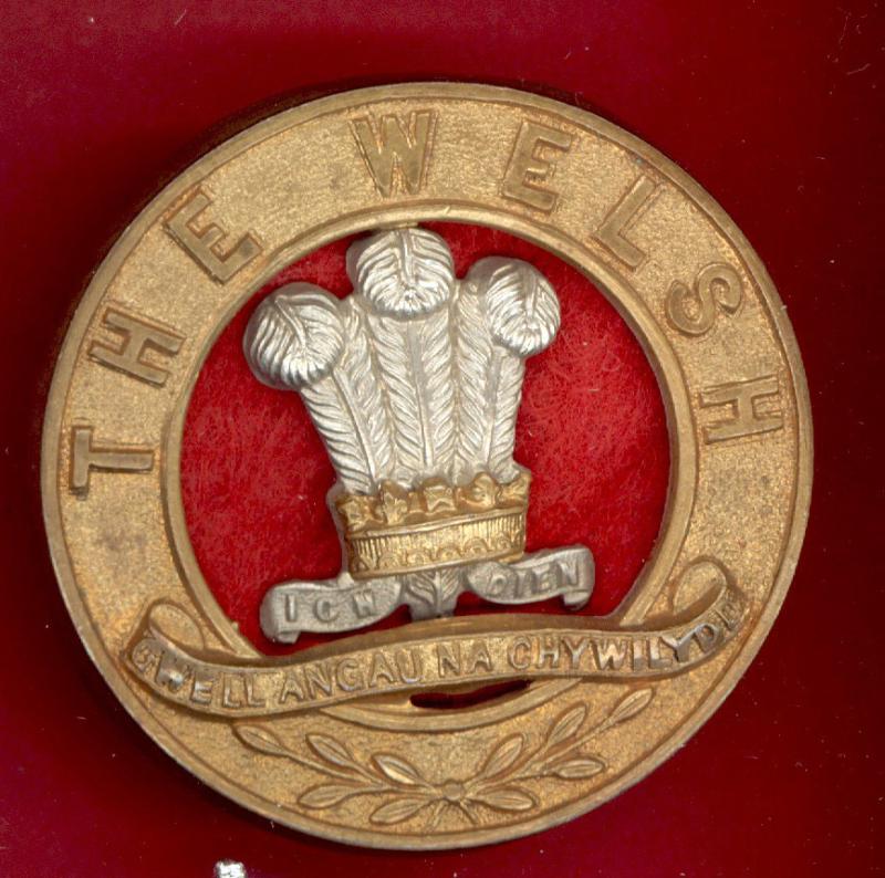 The Welsh Regt. Victorian OR's helmet plate centre.