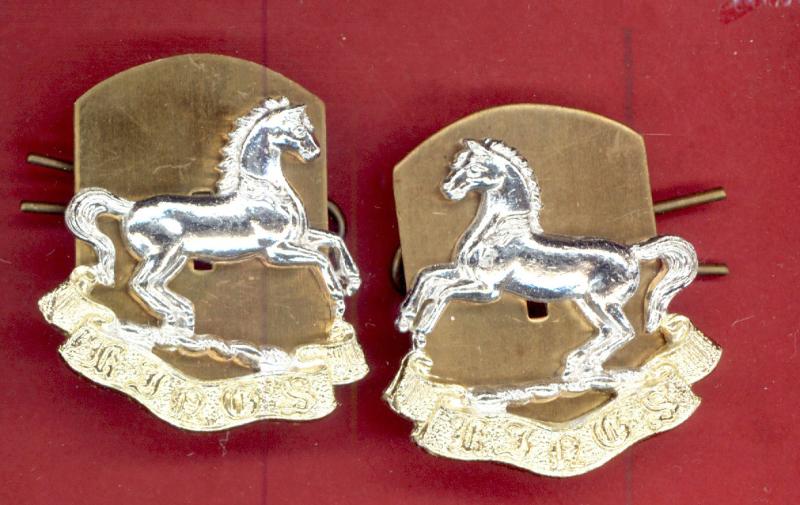 King's Liverpool Regiment staybright collar badges