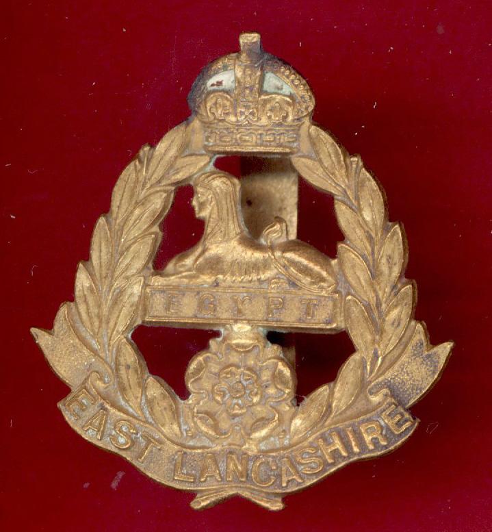 The East Lancashire Regiment WW1 economy cap badge