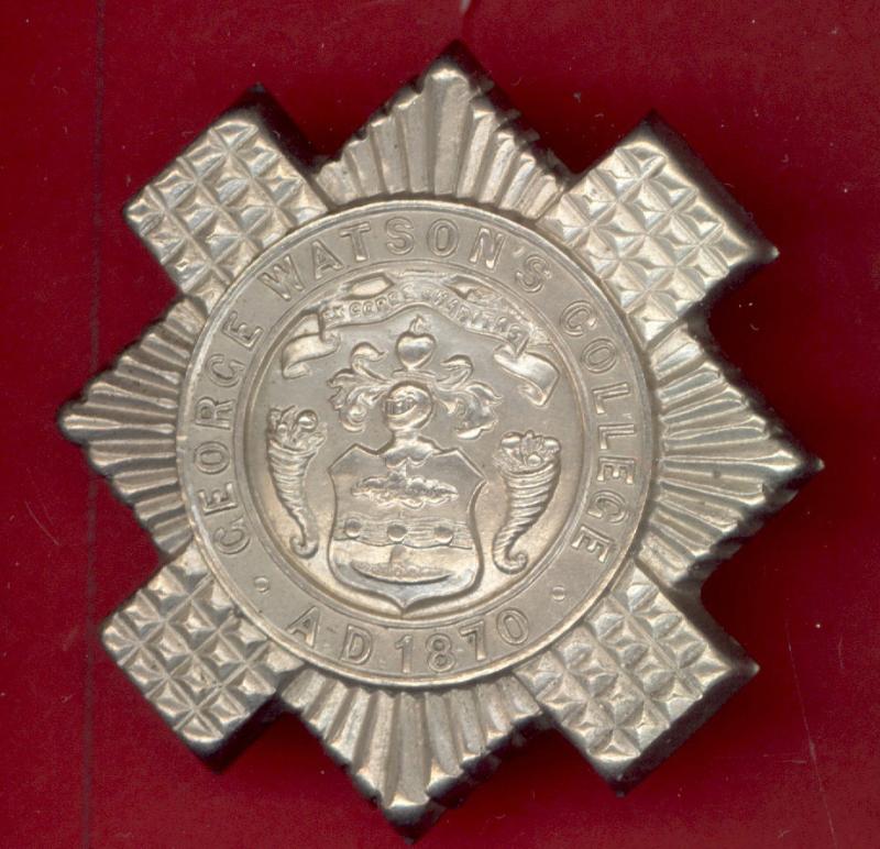 Scottish George Watson's College Edinburgh OTC glengarry badge