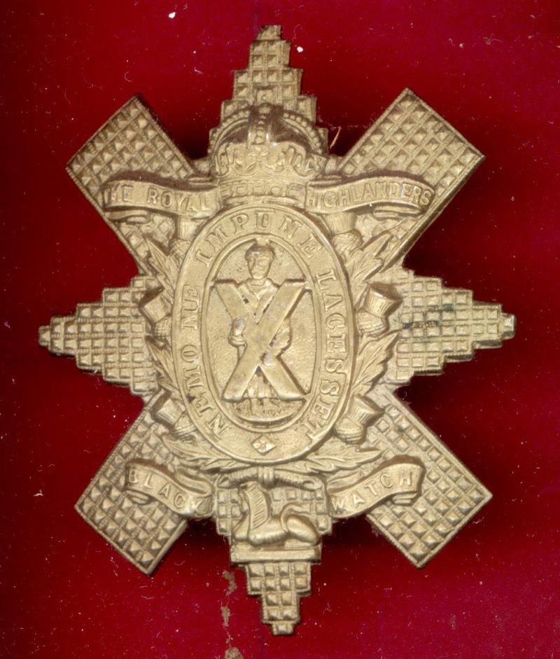 Scottish Black Watch Royal Hldrs WW1 OR's glengarry badge