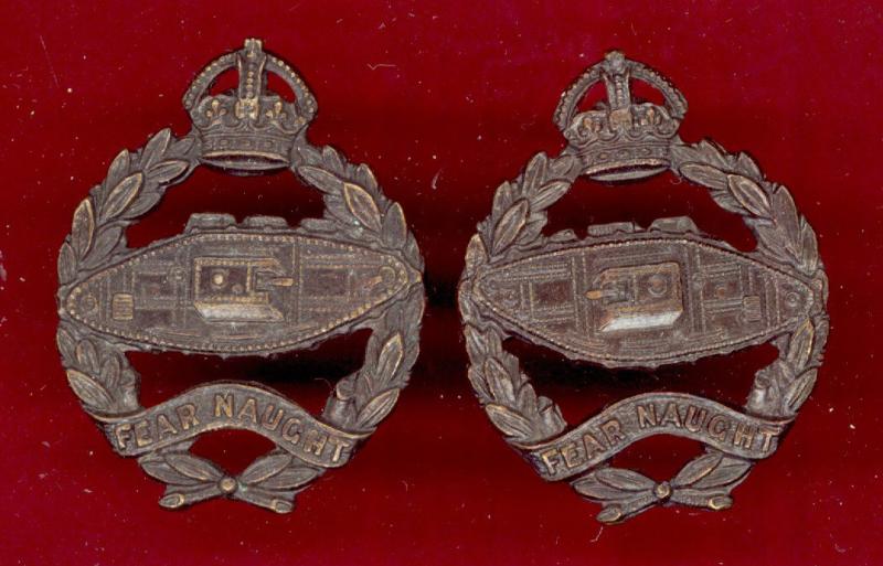 Royal Tank Corps Officer's OSD collar badges