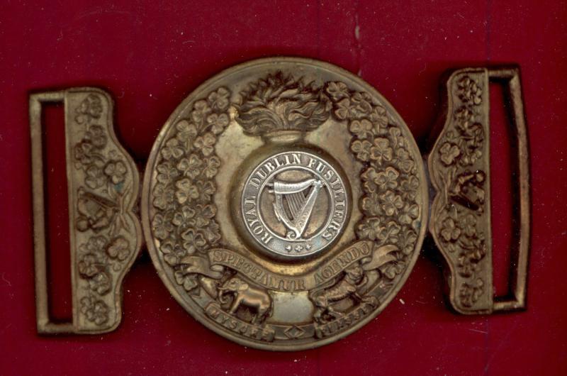 Royal Dublin Fusiliers  Regiment Victorian Officer's waist belt clasp circa 1881-1901