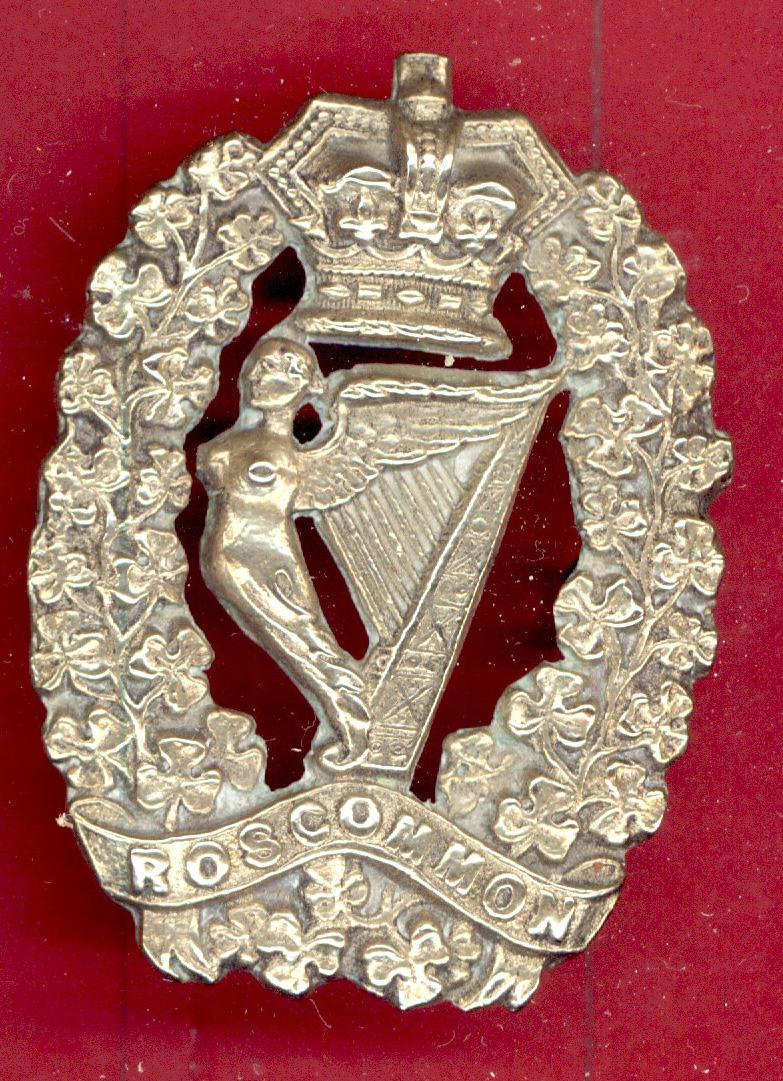 Irish Roscommon Militia Victorian OR's glengarry badge