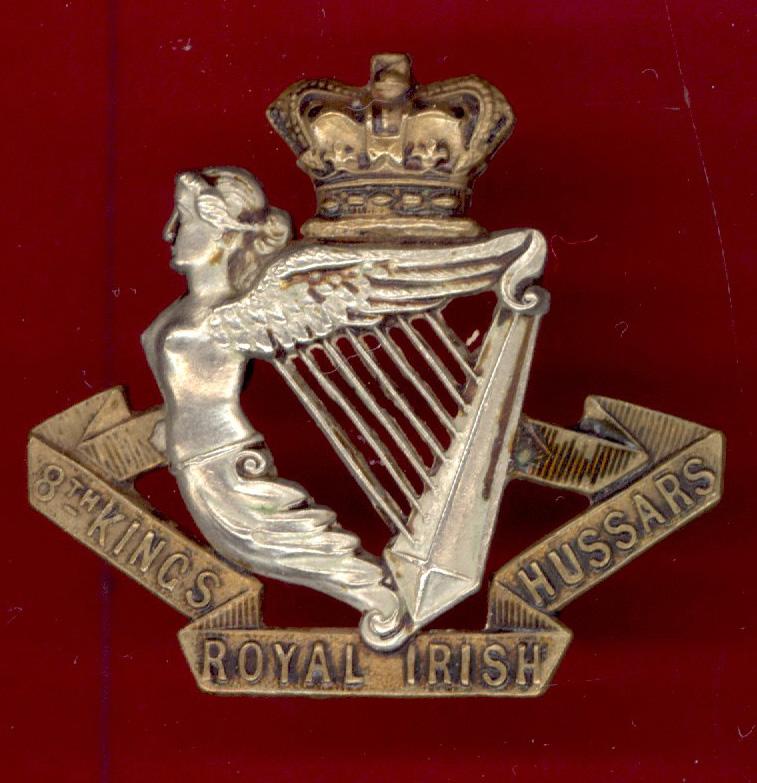 8th King's Royal Irish Hussars Victorian OR's cap badge