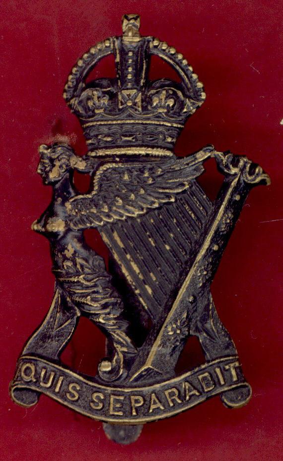 Royal Irish Rifles WW1 OR's caubeen badge