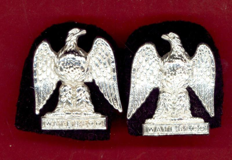 Scottish Royal Scots Greys OR's staybright collar badges