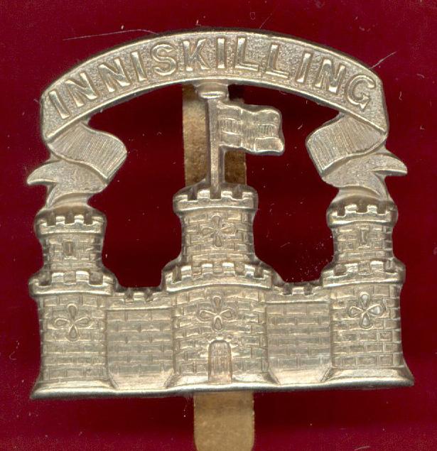 Irish Royal Inniskilling Fusiliers OR's castle pattern cap badge