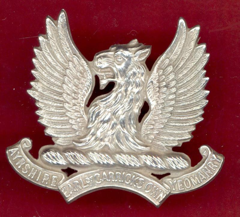 Scottish Ayrshire (Earl of Carrick's Own) Yeomanry NCO's cap badge