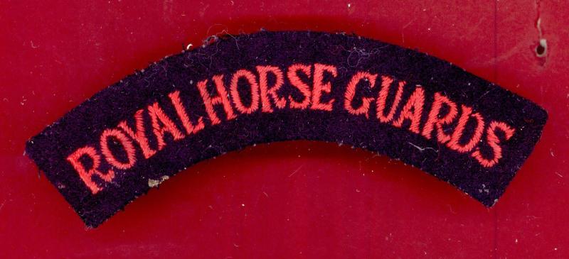 ROYAL HORSE GUARDS WW2 cloth shoulder title