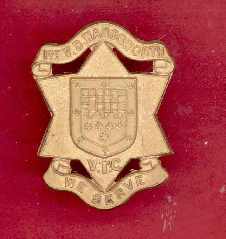 1st VB Wandsworth WWI VTC  cap badge.