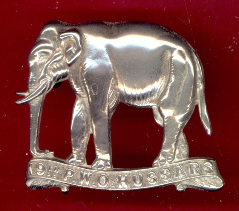 19th P.W.O. Hussars Victorian Officer's cap badge