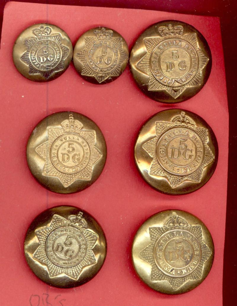 5th (Princess Charlotte of Wales's) Dragoon Guards buttons