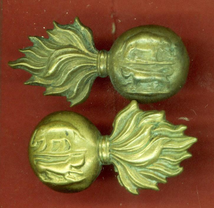 Royal Dublin Fusiliers Victorian collar badges