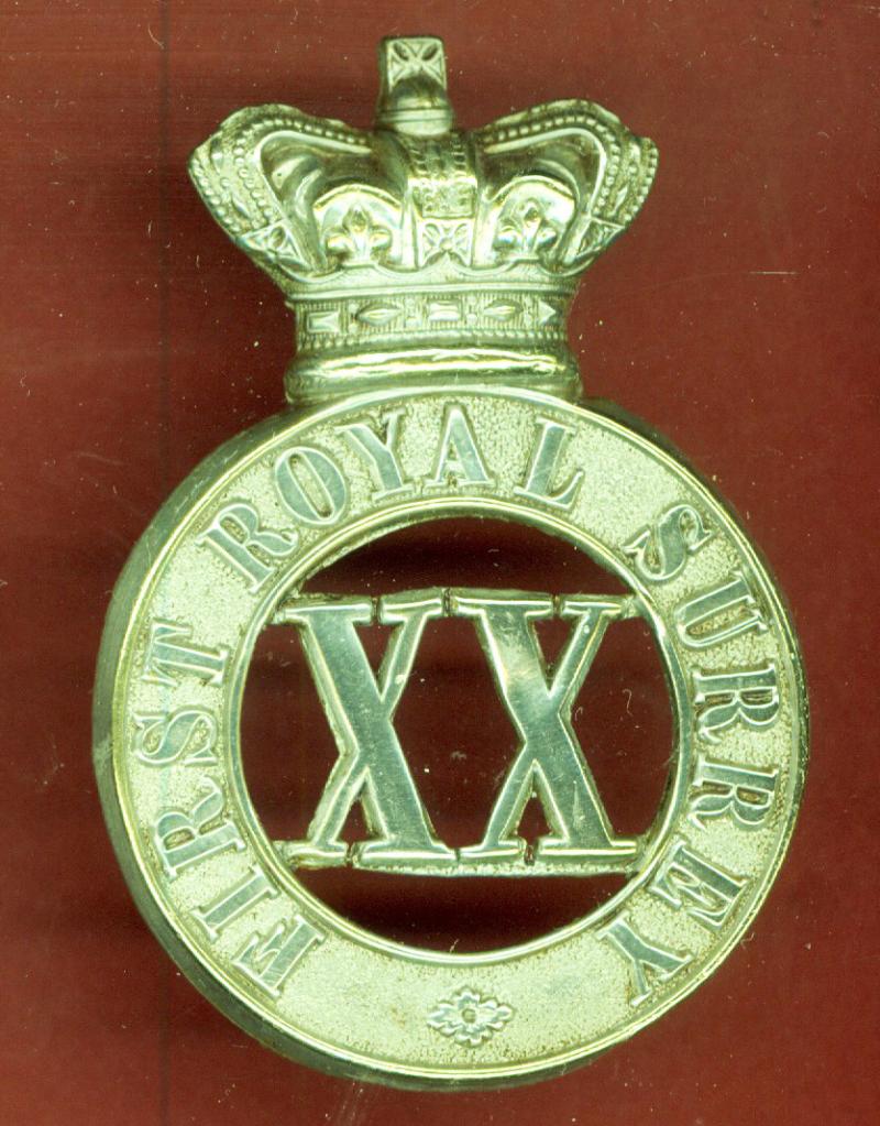 1st Royal Surrey Militia Victorian glengarry badge