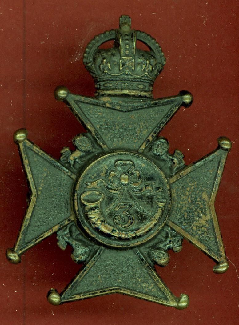 Canadian Militia . 3rd Bn. Victoria Rifles of Canada OR 's glengarry badge.