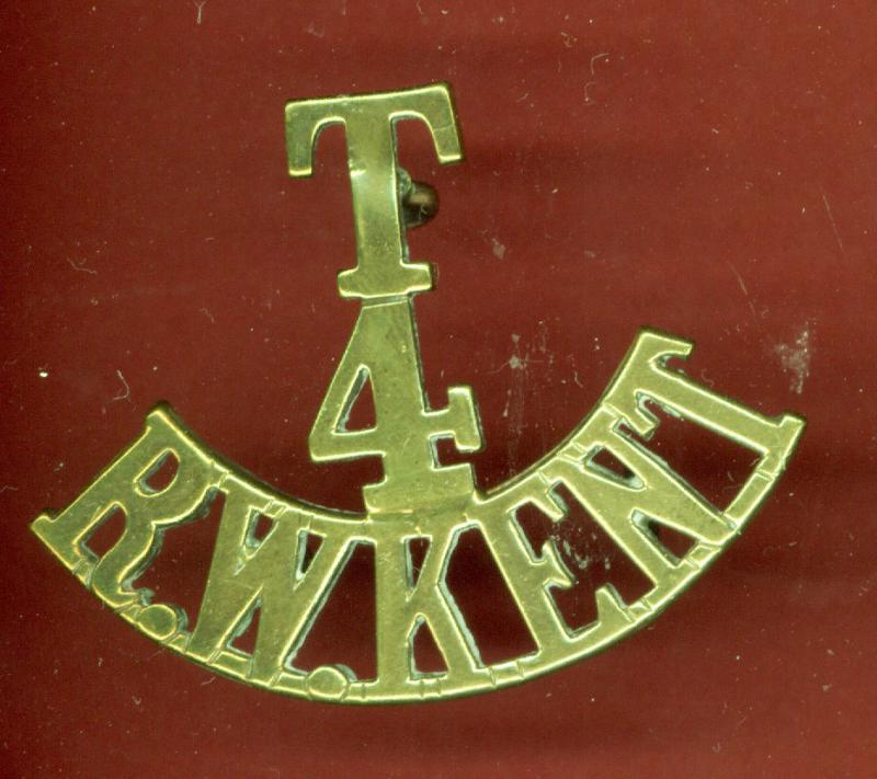 T / 4 / R.W.KENT WW1 shoulder title.