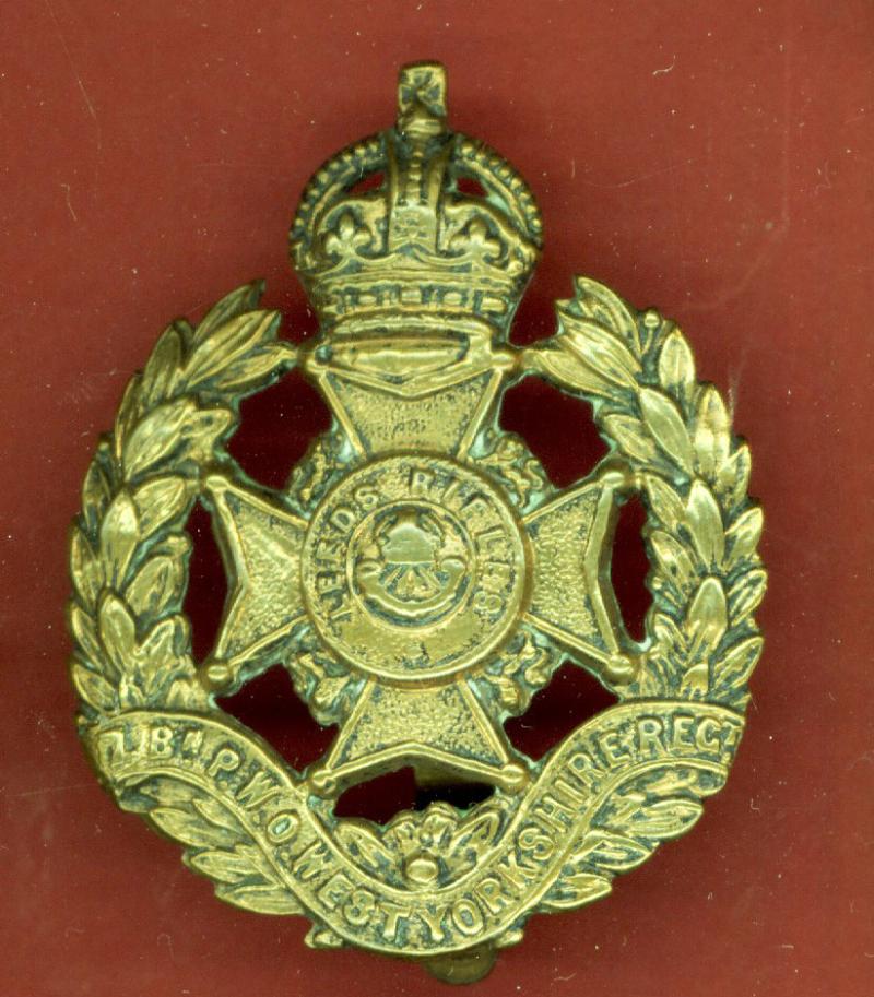 7th Bn. P.W.O. West Yorkshire Regt (Leeds Rifles) WW1 OR's cap badge