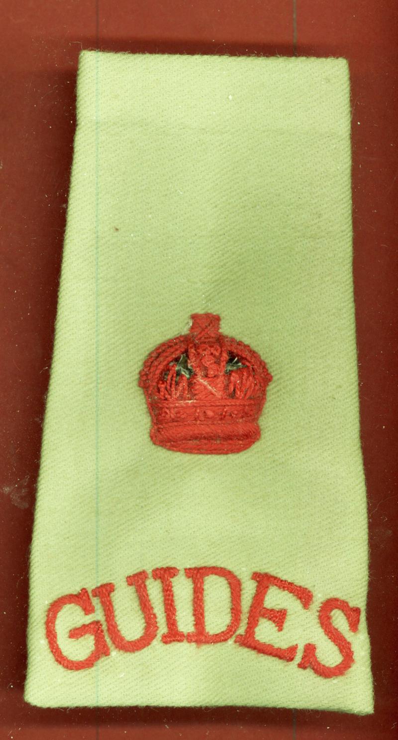 Indian Queen Victoria's Own Corps of Guides Officer Rank Slip on