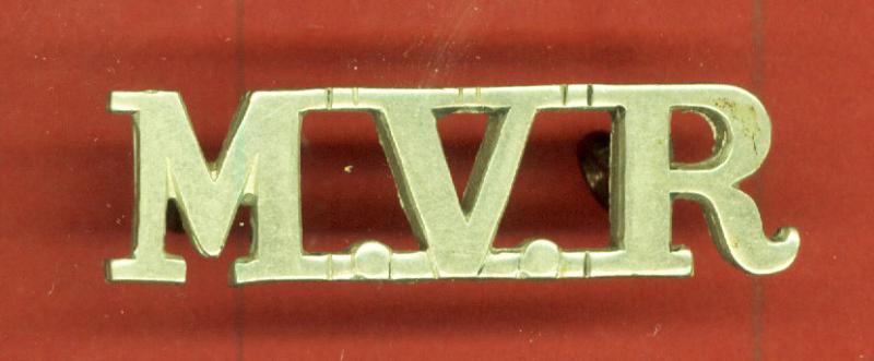 Indian Army M.V.R. Moulmein Volunteer Rifles WW1 shoulder title