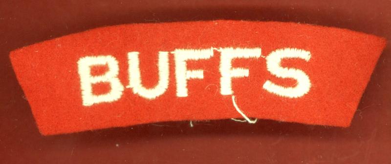 BUFFS The Buffs East Kent Regiment cloth shoulder title