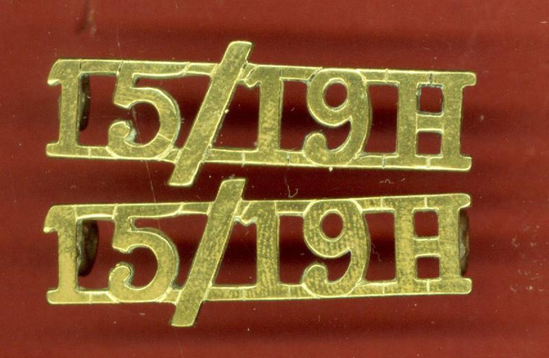 15/19H 15th/19th King's Hussars Officer's shoulder titles