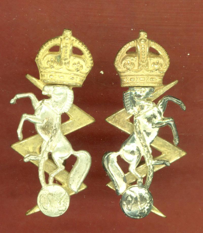 Royal Electrical Mechanical Engineers Officer's collar badges