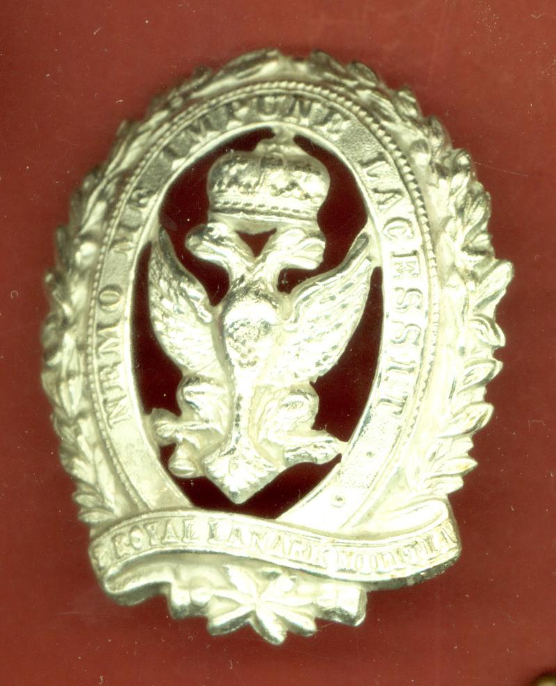 Scottish 2nd Royal Lanark Militia Victorian Officer's glengarry badge c.1860