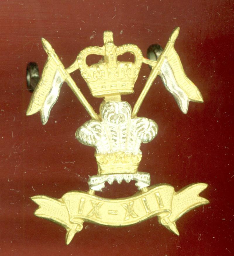 9th / 12th Royal Lancers (Prince of Wales's) Officer's cap badge