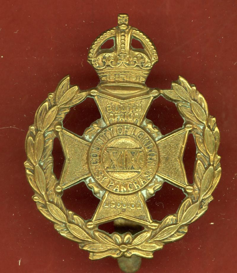 19th County of London Regt. St. Pancras Rifles OR's cap badge