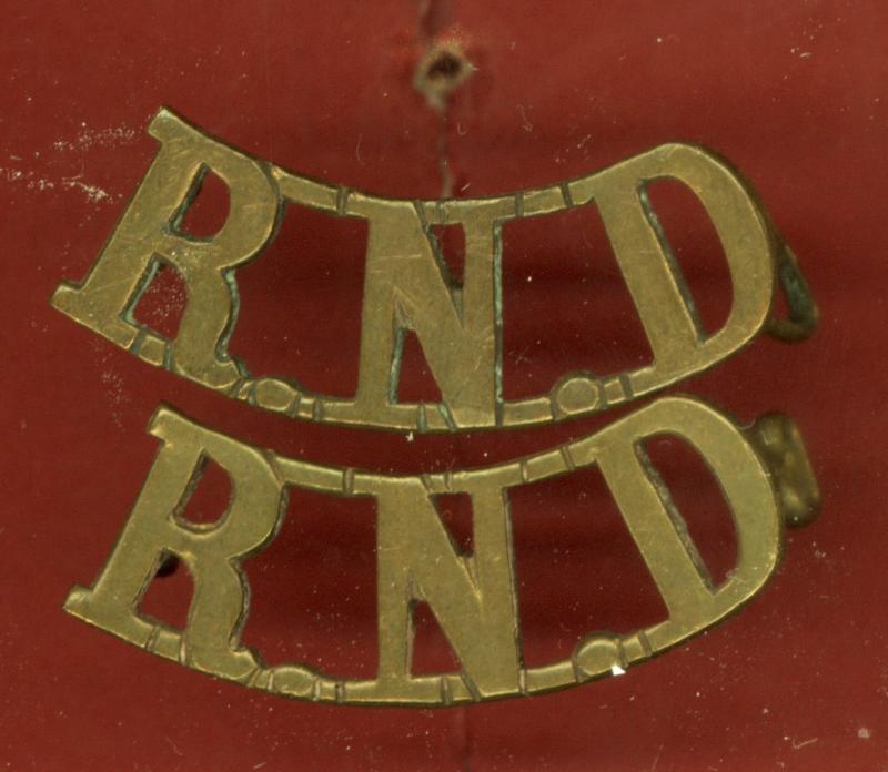 R.N.D. Royal Naval Division WW1 shoulder titles