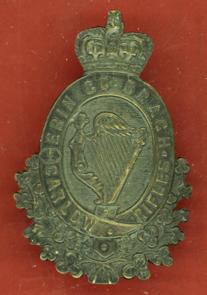 Irish Militia Carlow Rifles Victorian glengarry badge