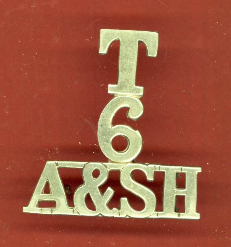 T / 6 / A&SH Argyll & Sutherland Hldrs pre WW1 shoulder title