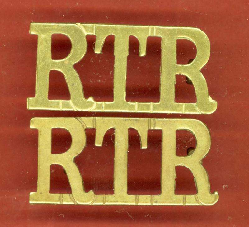 R T R Royal Tank Regiment shoulder titles