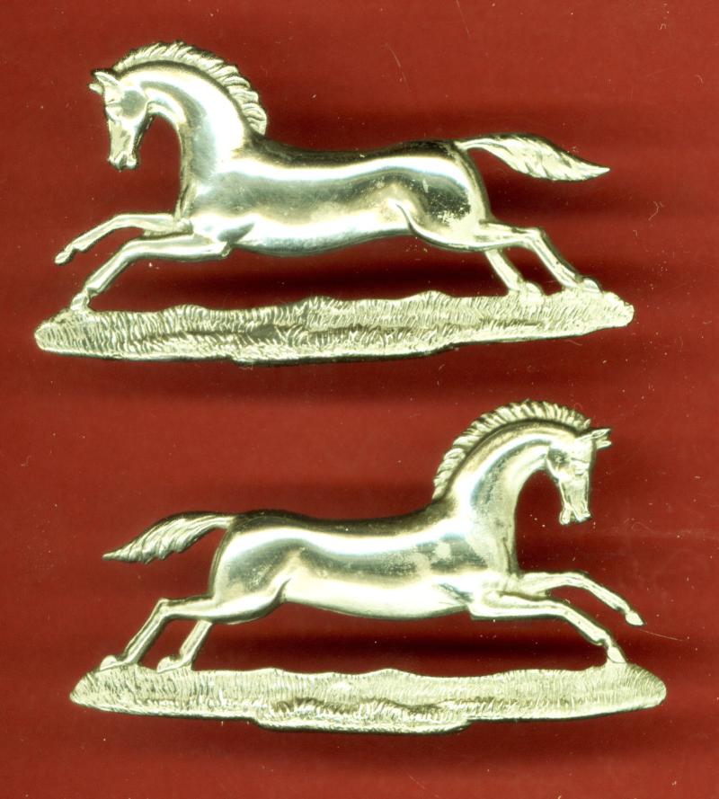 3rd King's Own Hussars Victorian OR's collar badges