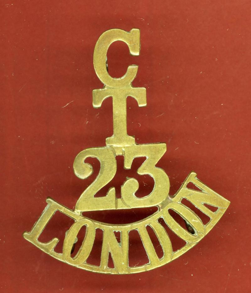 C / T / 23 / LONDON WW1 Cadet's shoulder title