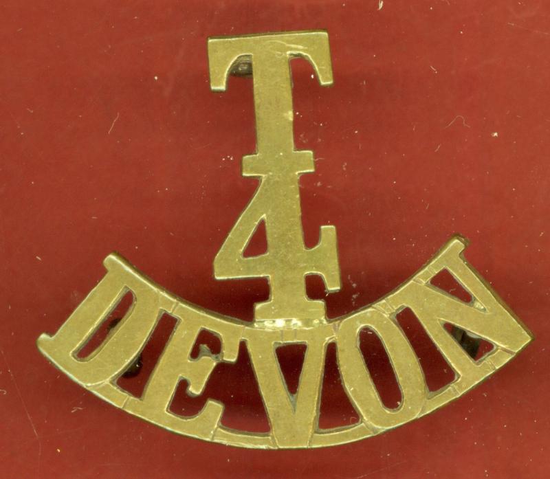 T / 4 / DEVON WW1 Territorial shoulder title