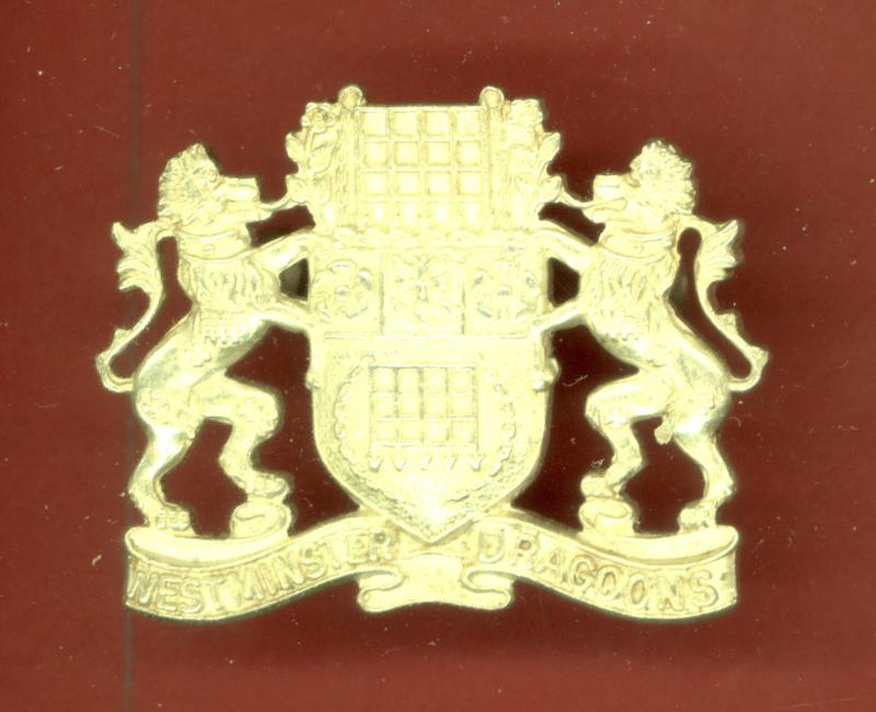 Westminster Dragoons Officer's cap badge