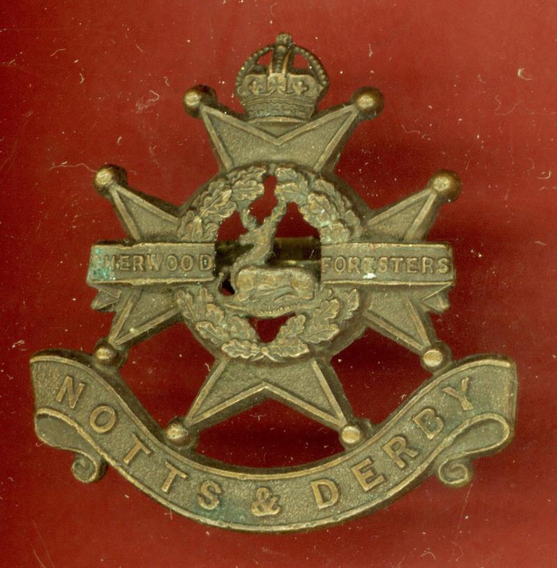 The Sherwood Foresters Notts & Derby Regt. WW1 Officer's OSD cap badge