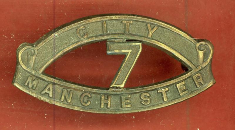 CITY / 7 / MANCHESTER Manchester Pals Bns. WW1 shoulder title