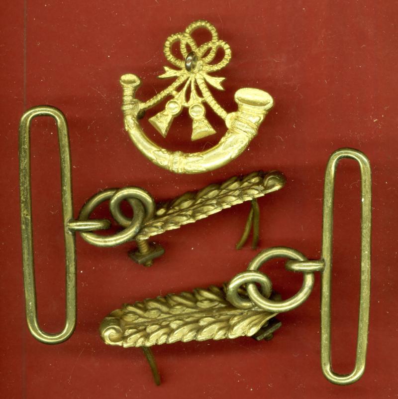 Victorian Light Infantry pouch belt fittings & badge