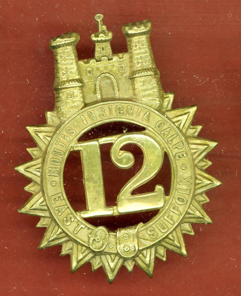 12th (East Suffolk) Regiment of Foot Victorian OR's glengarry badge .