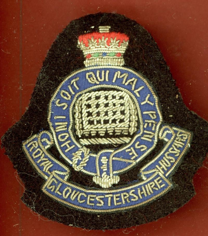 Royal Gloucestershire Hussars NCO's bullion Rank badge