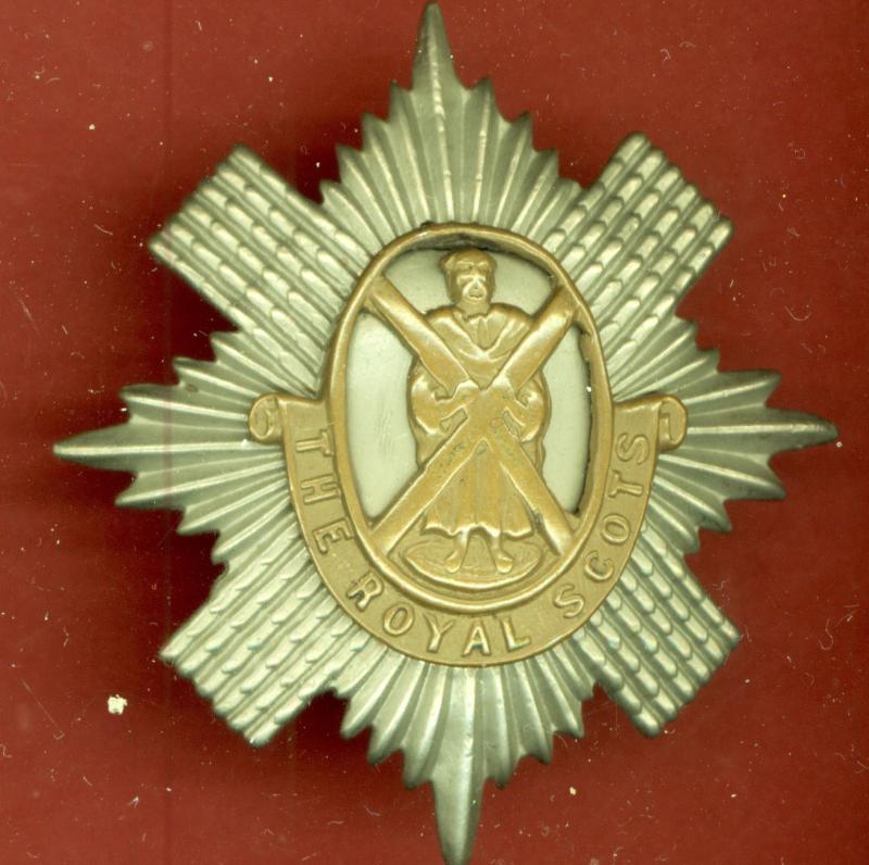 Scottish The Royal Scots Victorian glengarry badge