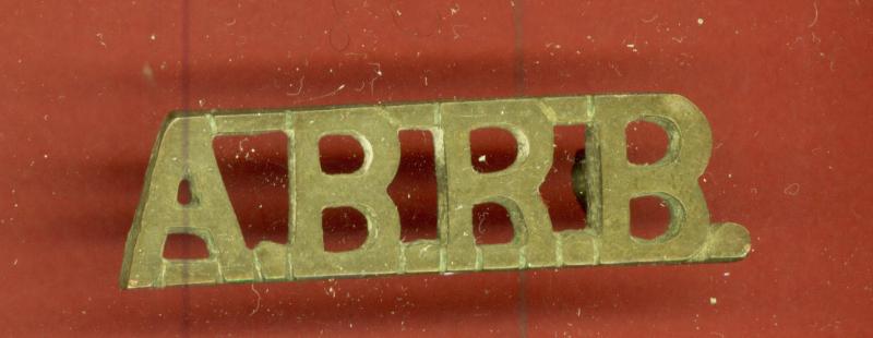 Indian Army A.B.R.B. ,Assam Bengal Railway Battalion shoulder title