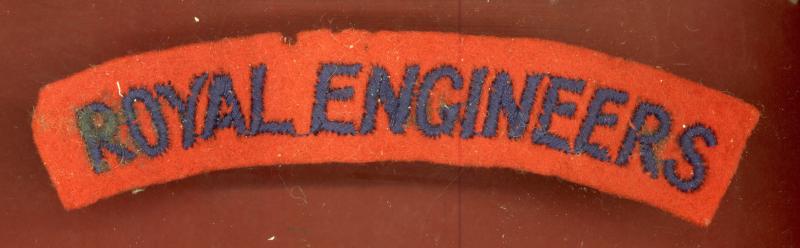 ROYAL ENGINEERS WW2 cloth shoulder title