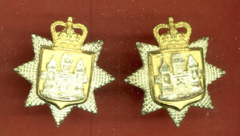 The East Surrey Regiment Officers EIIR collar badges