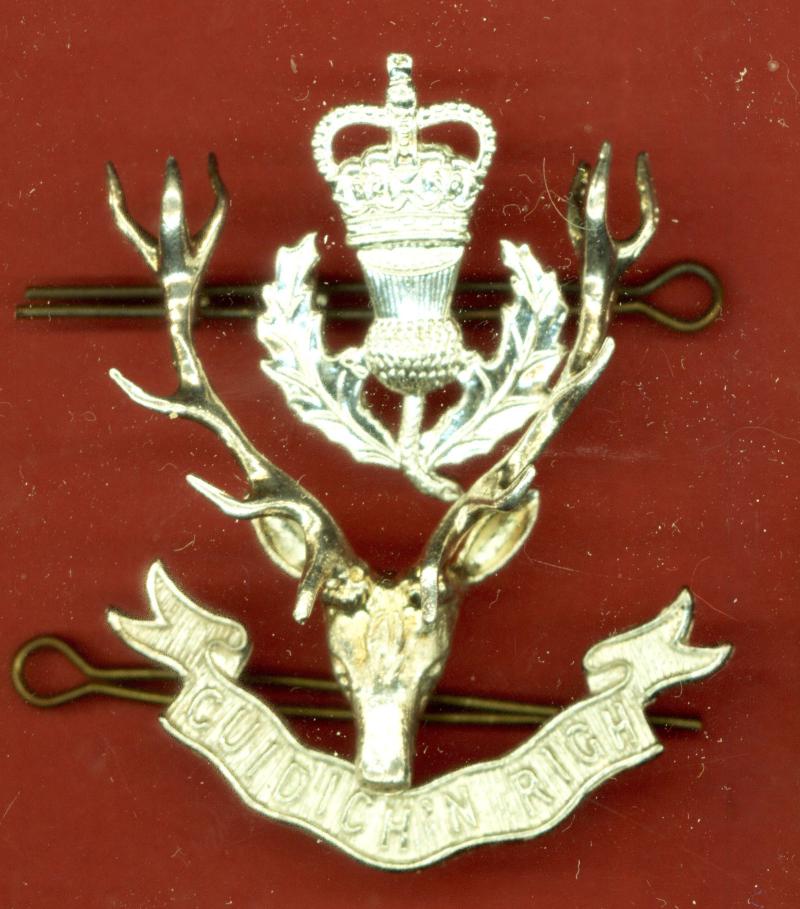 Scottish Queen's Own Highlanders Officer's  glengarry badge